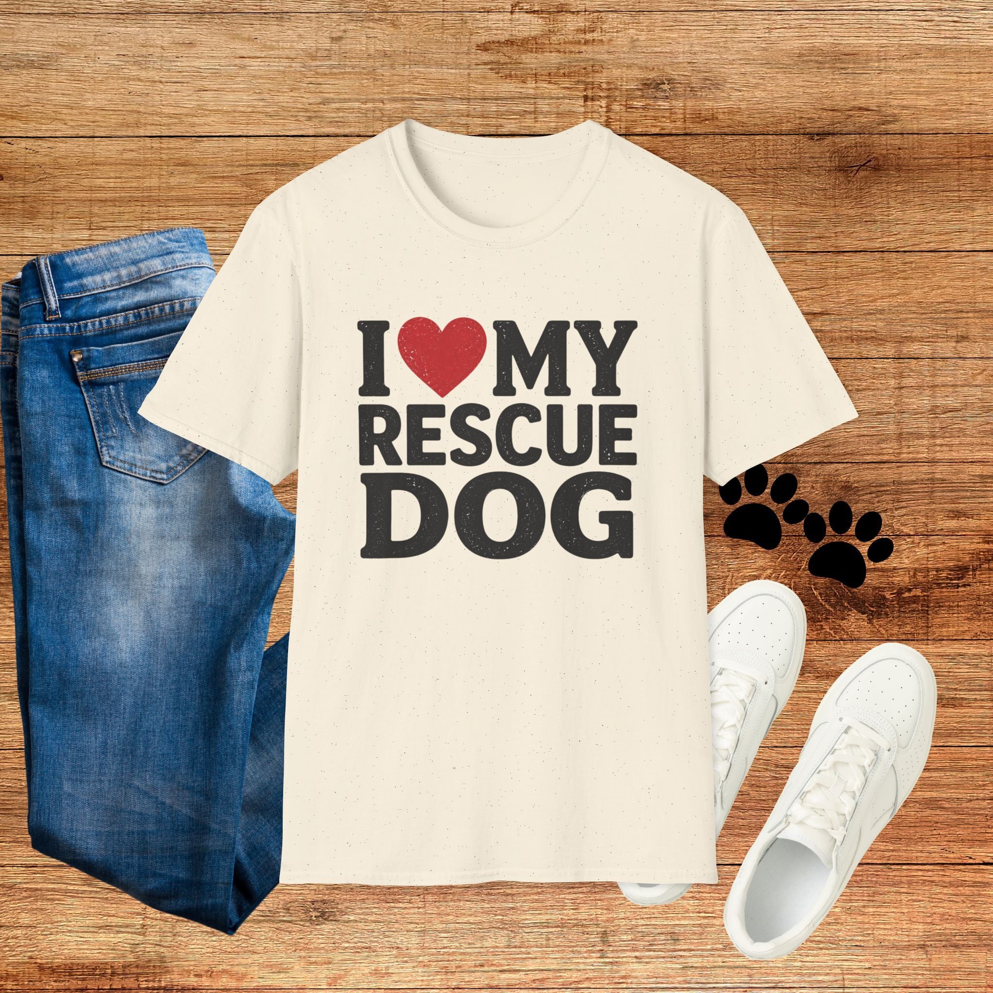 I Love My Rescue Dog T-Shirt