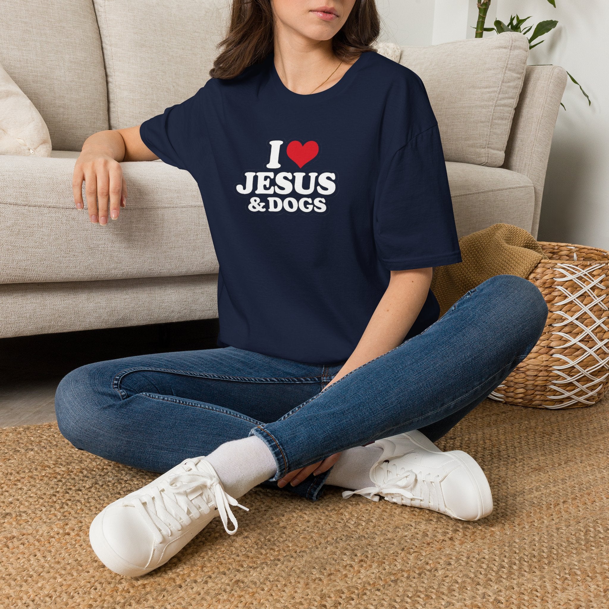 I  Love Jesus & Dogs T-Shirt – Christian Dog Lover Tee