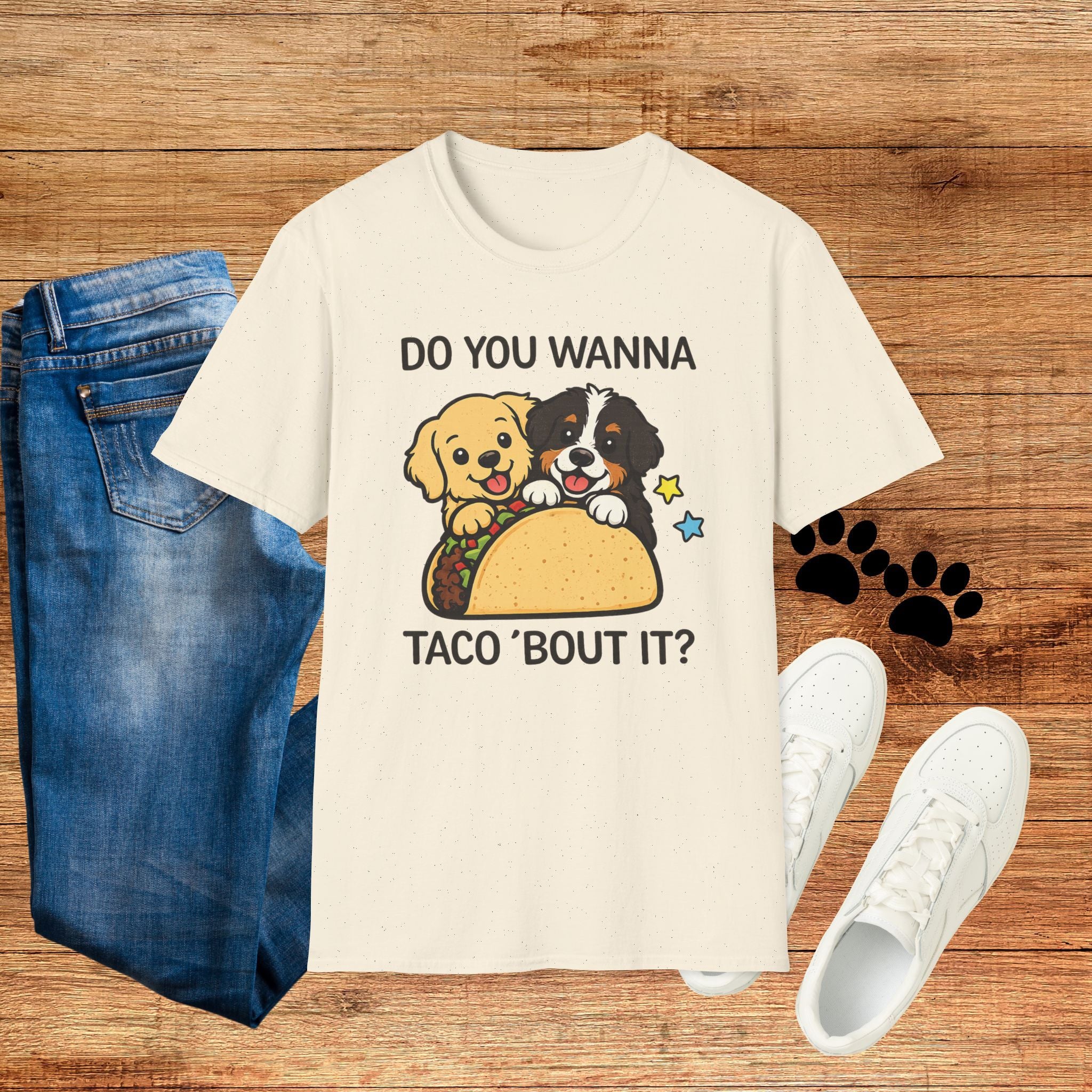 Do You Wanna Taco 'Bout It? Cute Puppy Taco Graphic Tee