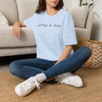 Coffee & Dogs T-Shirt — Minimalist Dog Lover Tee