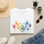 T-Shirt — Rainbow Paw Heart Tee (LGBTQ+ Pet Lover Pride Shirt)