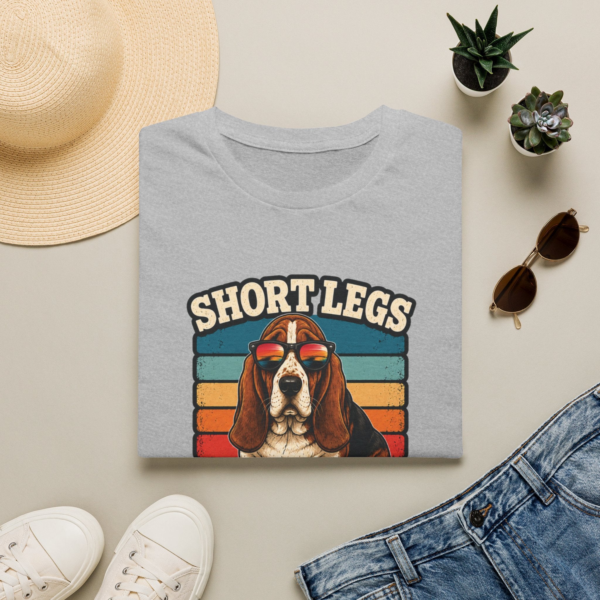 Basset Hound 'Shortlegs Big Attitude' T-Shirt