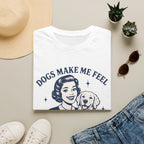 Dogs Make Me Feel Less Murdery Vintage Retro Dog Lover Tee