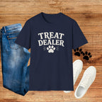 Treat Dealer T-Shirt — Funny Pet Treats Paw Print Tee for Dog & Cat Lovers