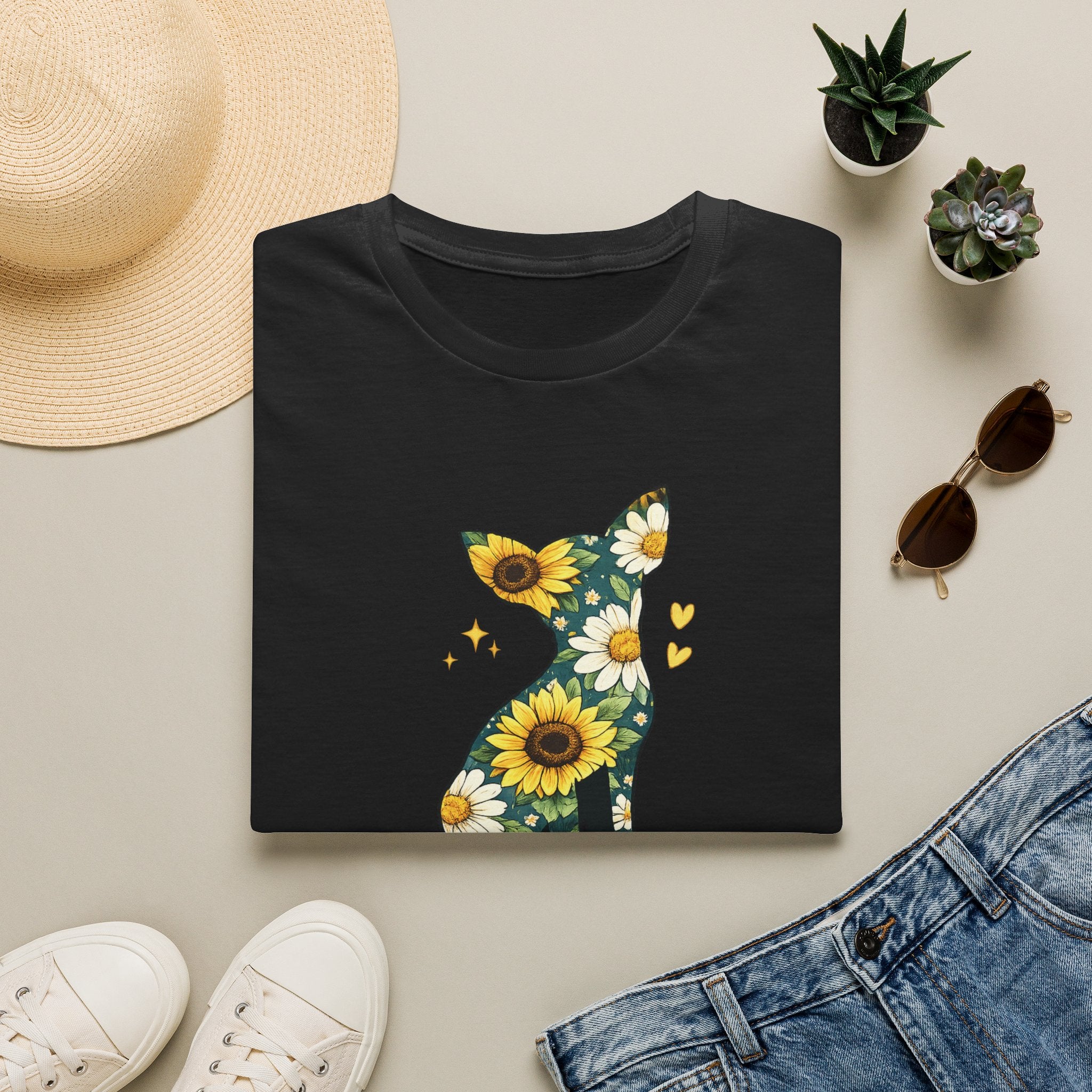 Sunflower Chihuahua Mama T-Shirt