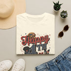 4th of July Dog T-Shirt — "Happy 4th of July" Patriotic Pet Tee