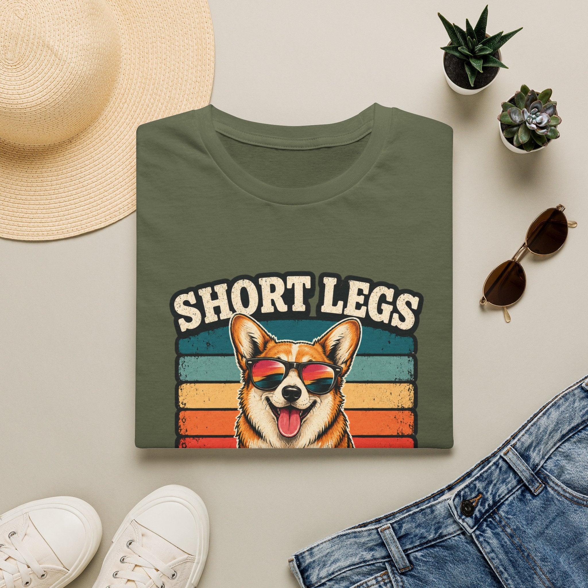 Corgi 'Short Legs, Big Attitude' T-Shirt