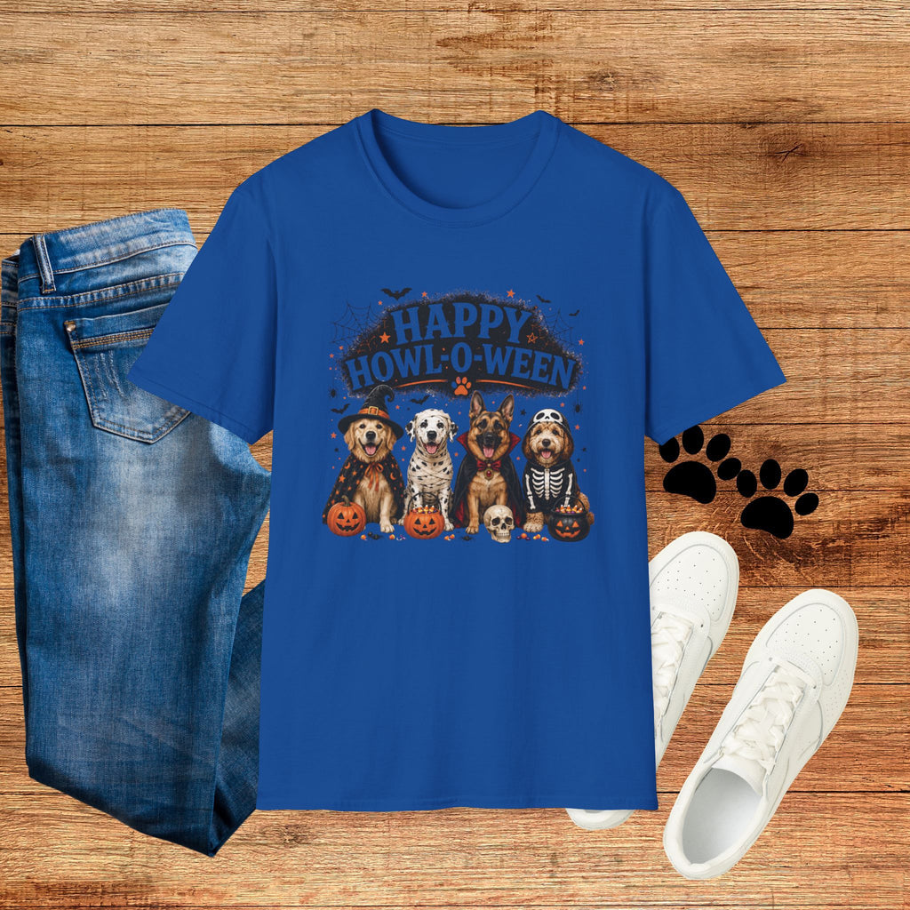 Happy Howl-O-Ween T-Shirt — Cute Dogs Halloween Graphic Tee