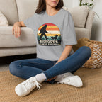 Bigfoot's Best Friend Retro Sunset Tee
