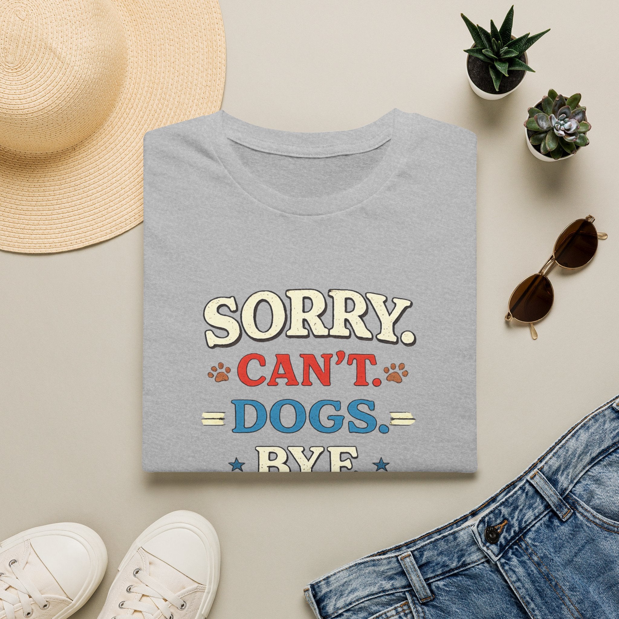 Sorry Can’t — Dogs Bye T-Shirt