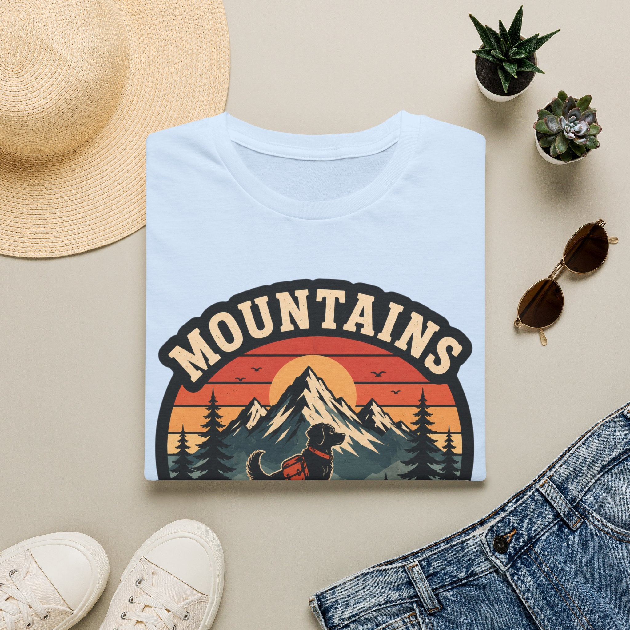 Mountains Aren't Just Funny They're Hill Areas T-Shirt — Retro Hiking Graphic Tee