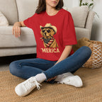 'Merica Dog T-Shirt — Patriotic Cowboy Golden Retriever Tee