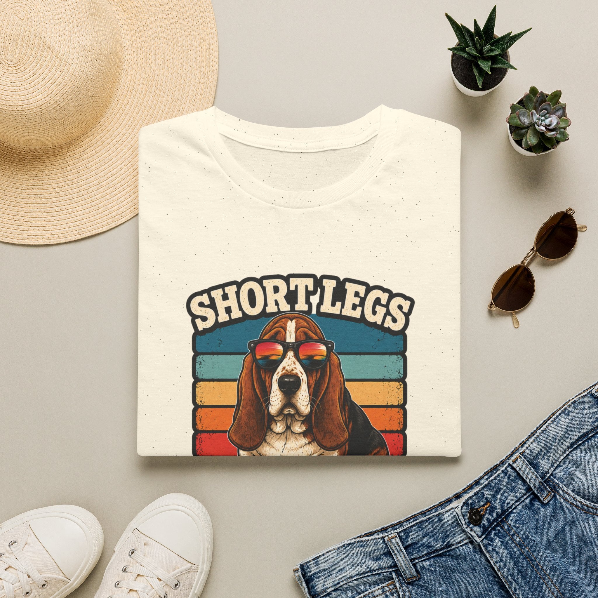 Basset Hound 'Shortlegs Big Attitude' T-Shirt