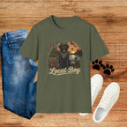 Local Boy Duck Hunting Black Lab Sunset Graphic