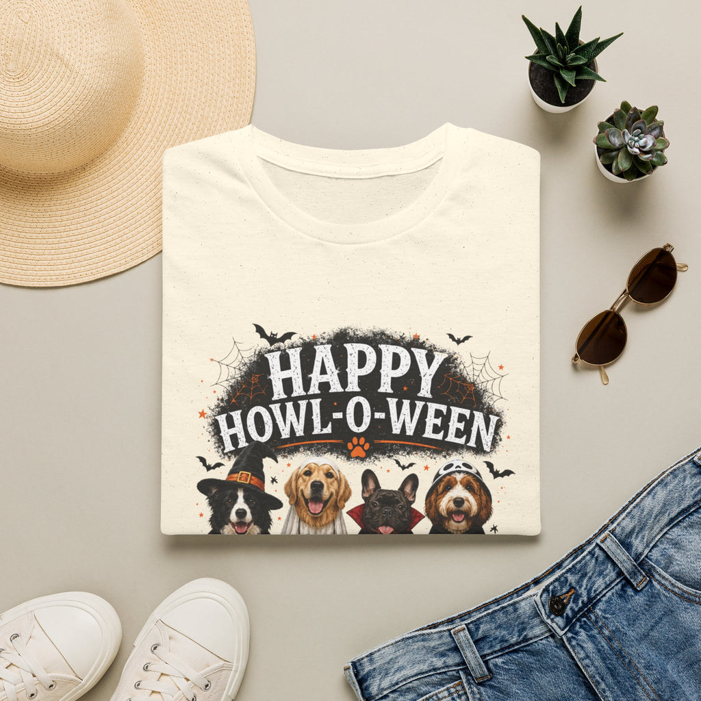 Happy Howl-O-Ween Dog T-Shirt — Halloween Puppy Costume Tee