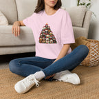 Christmas Dog Tree T-Shirt — Cute Holiday Puppies Pyramid Graphic Tee