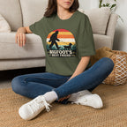 Bigfoot's Best Friend Retro Sunset Tee
