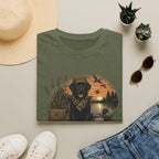 Local Boy Duck Hunting Black Lab Sunset Graphic