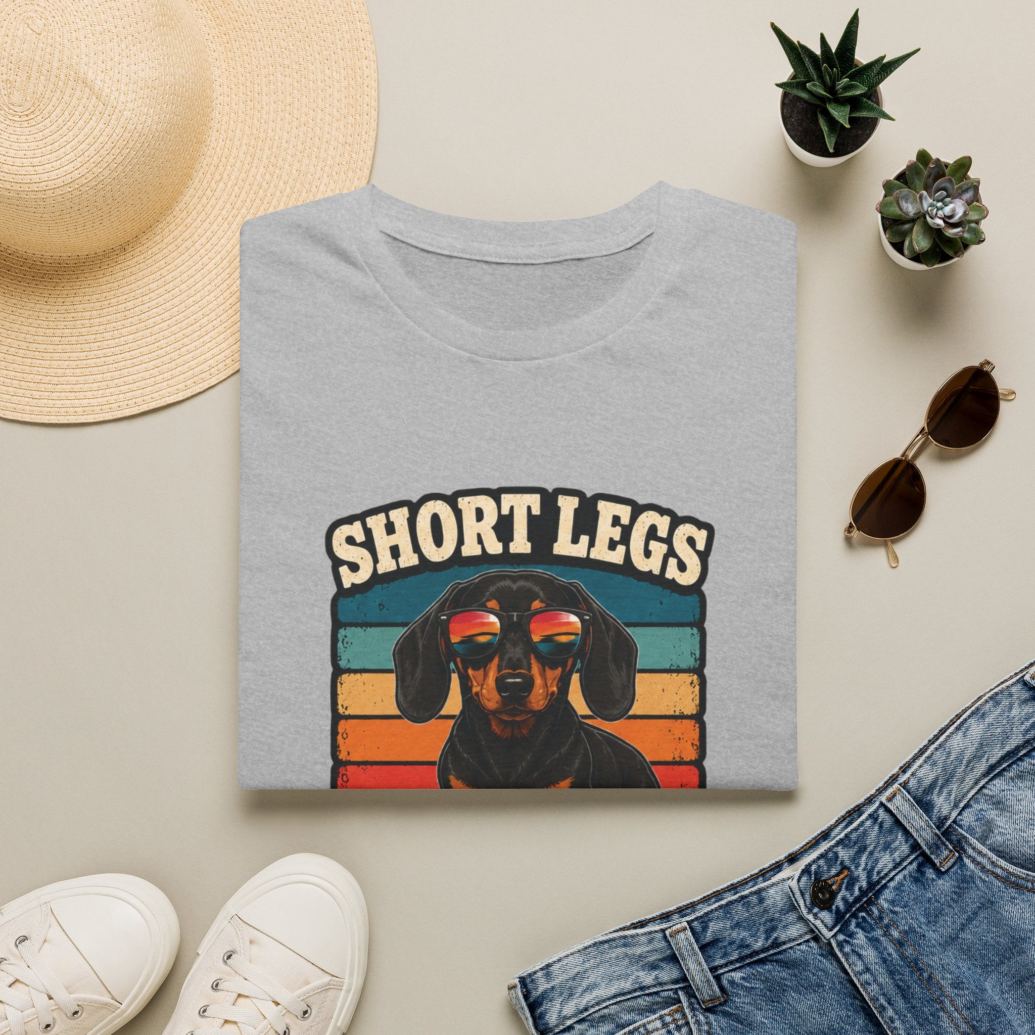 Short Legs Big Attitude T-Shirt — Retro Dachshund Graphic Tee