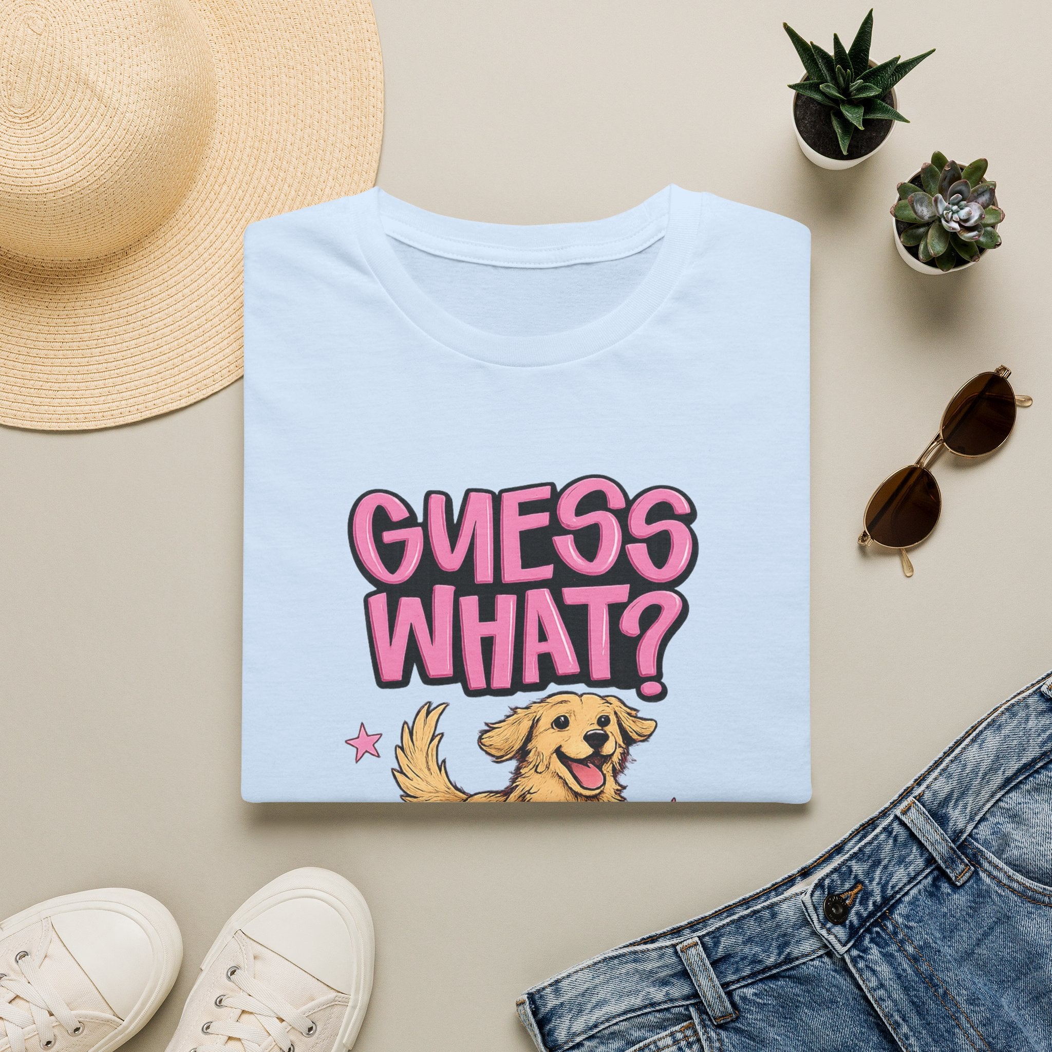 Guess What? Golden Retriever T-Shirt — Cute Dog Graphic Tee