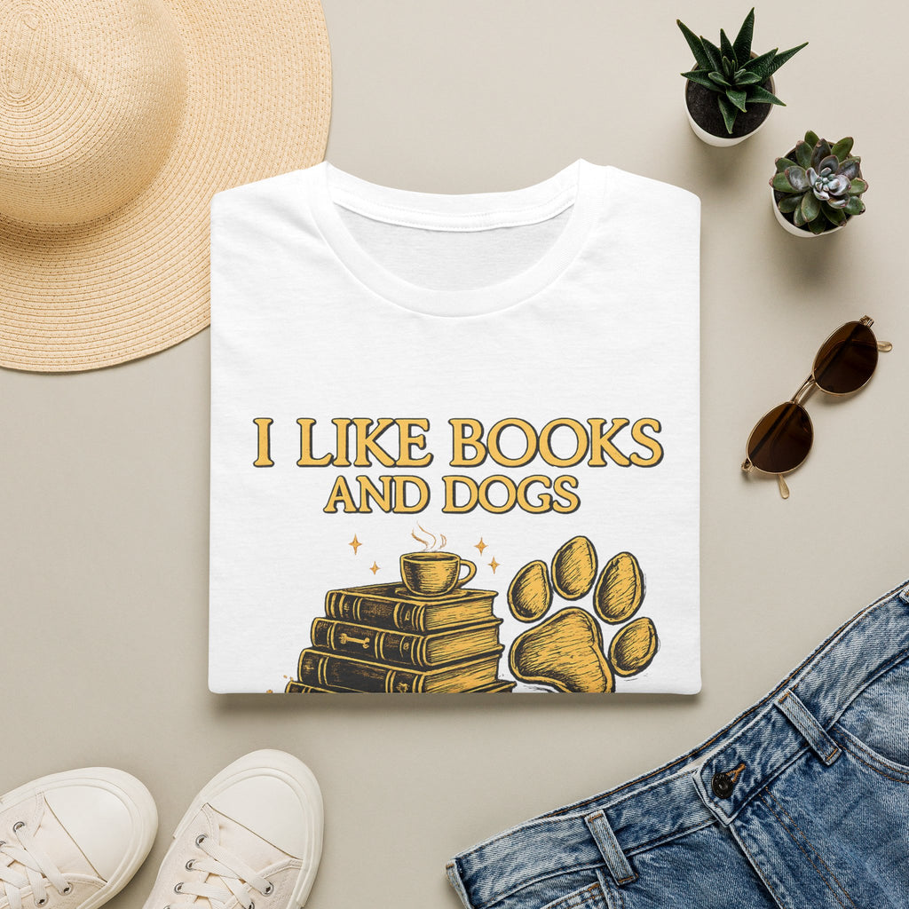 I Like Books and Dogs Graphic Tee (and Maybe 3 People)