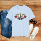 Dog Gun T-Shirt — Retro Patriotic Puppy Graphic Tee