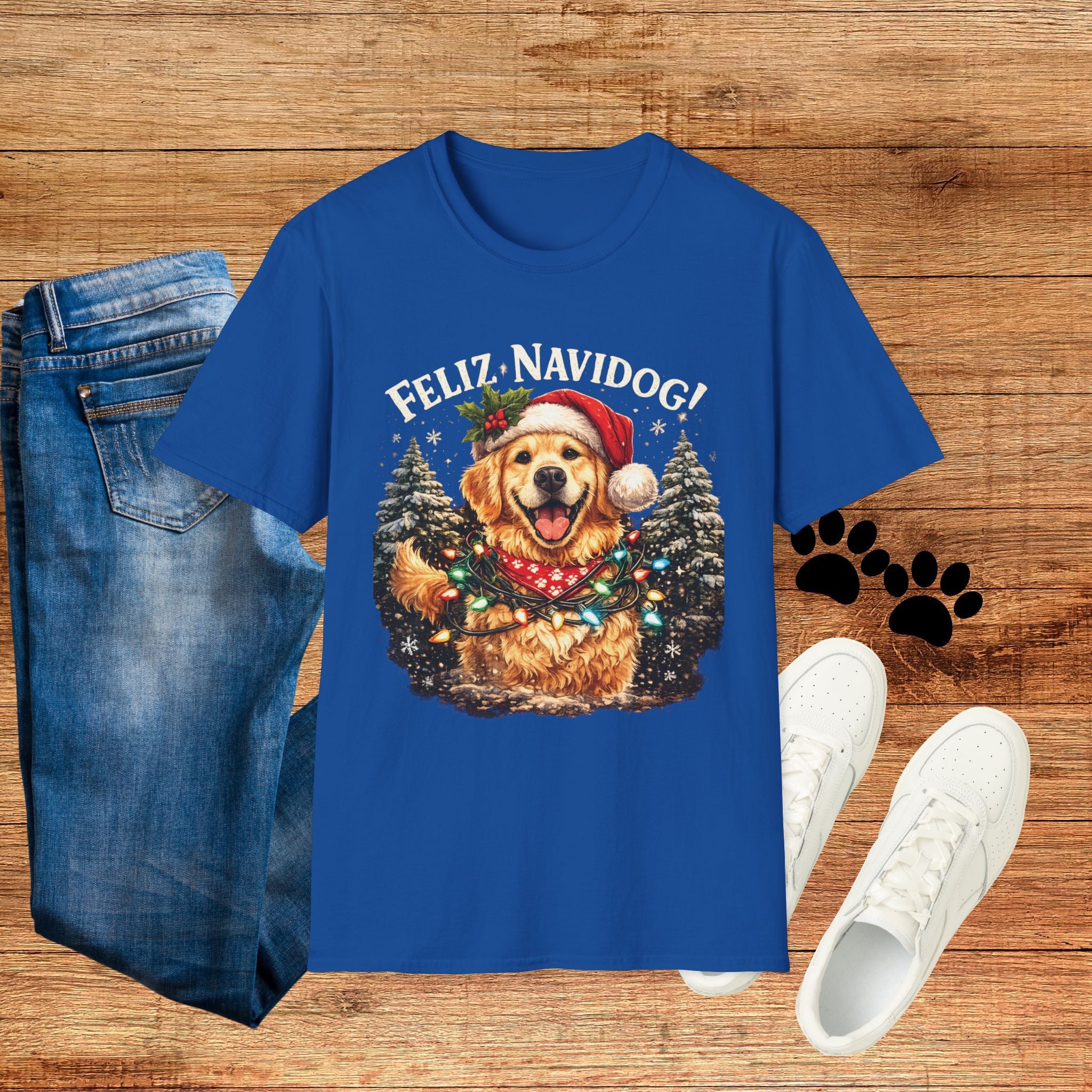 Feliz Navidog! Golden Retriever Holiday Tee