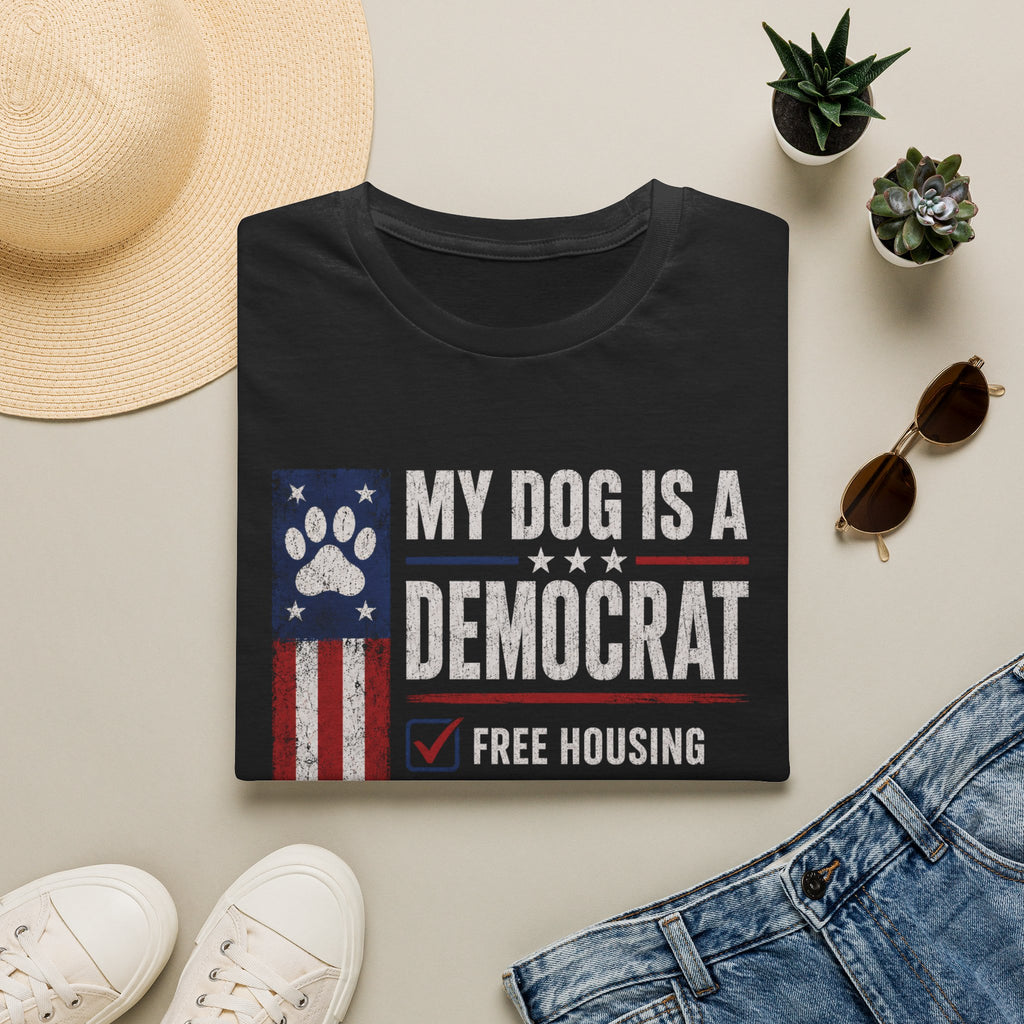 My Dog Is A Democrat T-Shirt — Patriotic Funny Political Dog Owner Tee