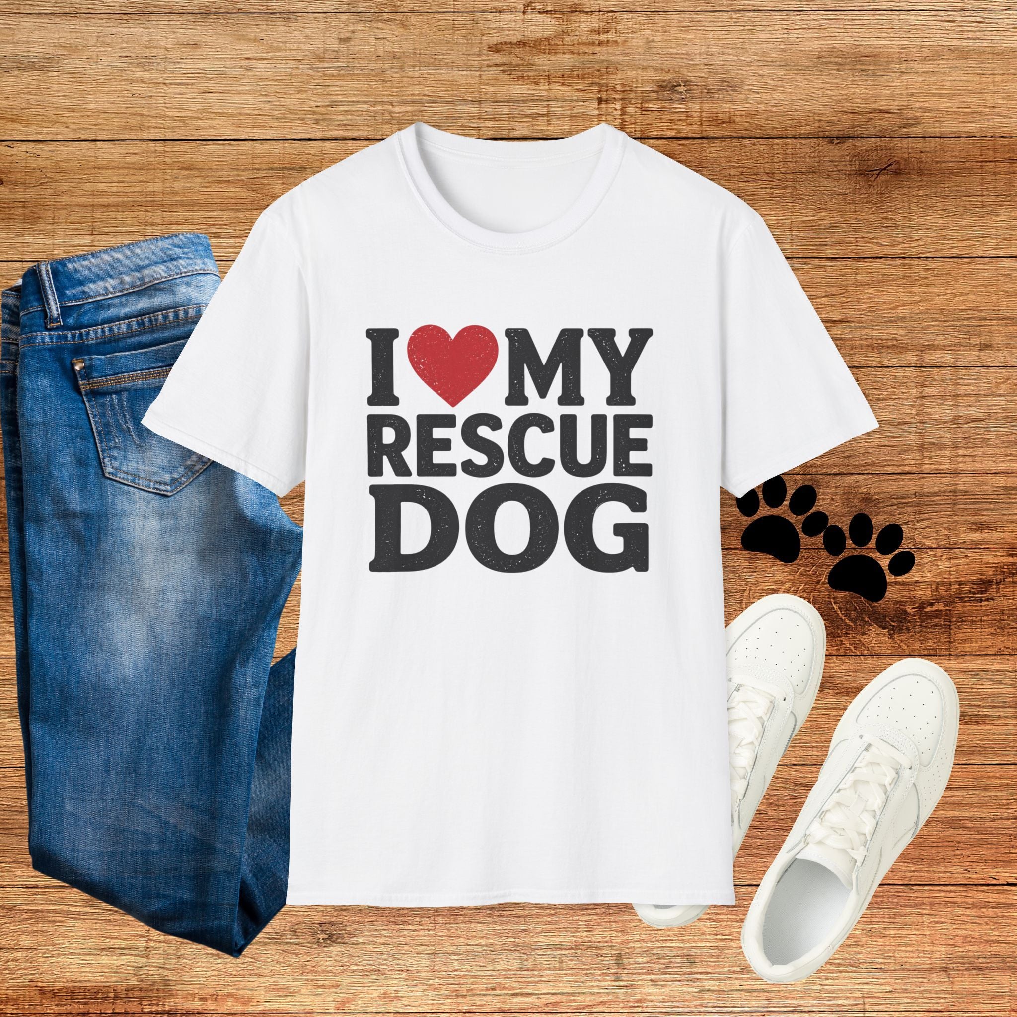 I Love My Rescue Dog T-Shirt