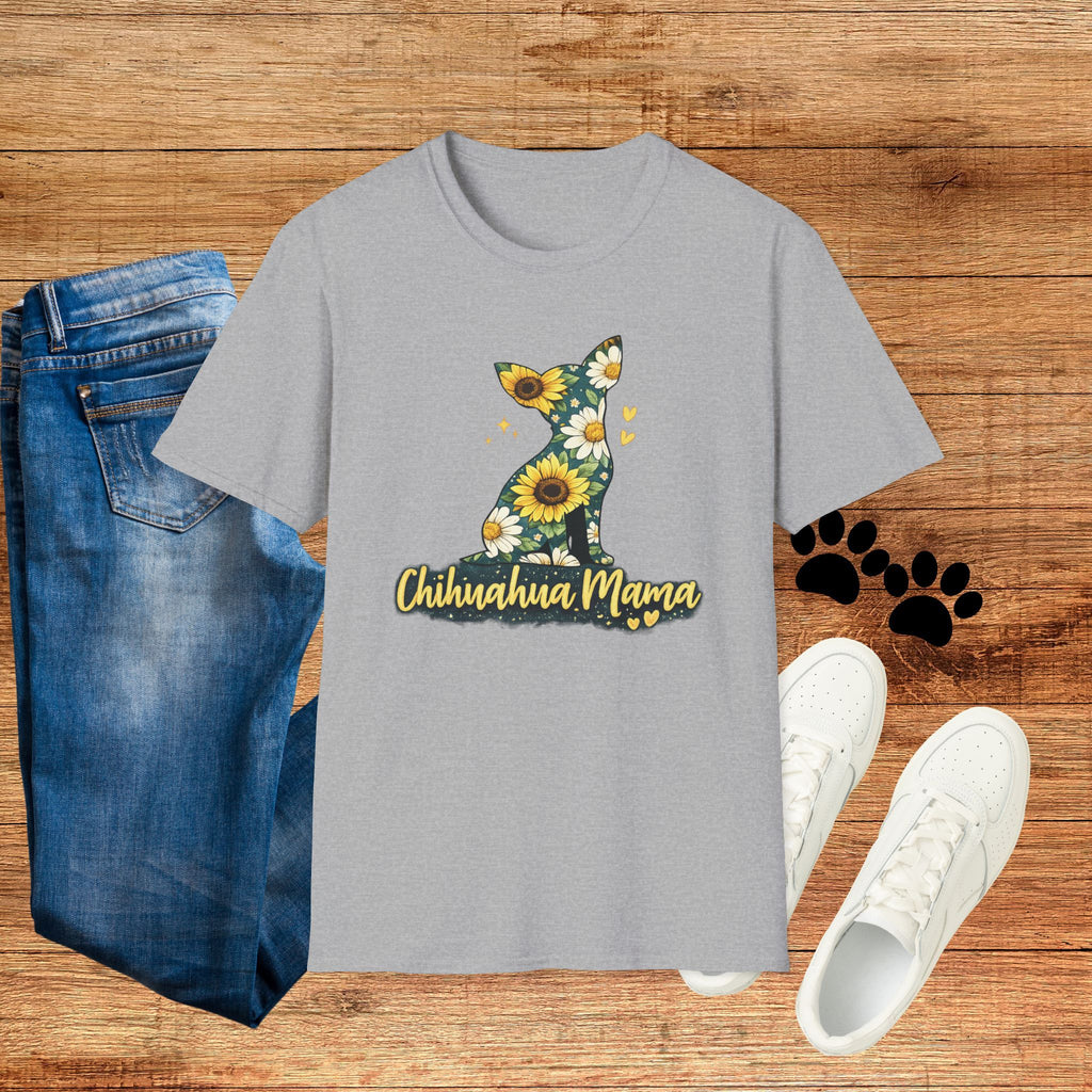 Sunflower Chihuahua Mama T-Shirt