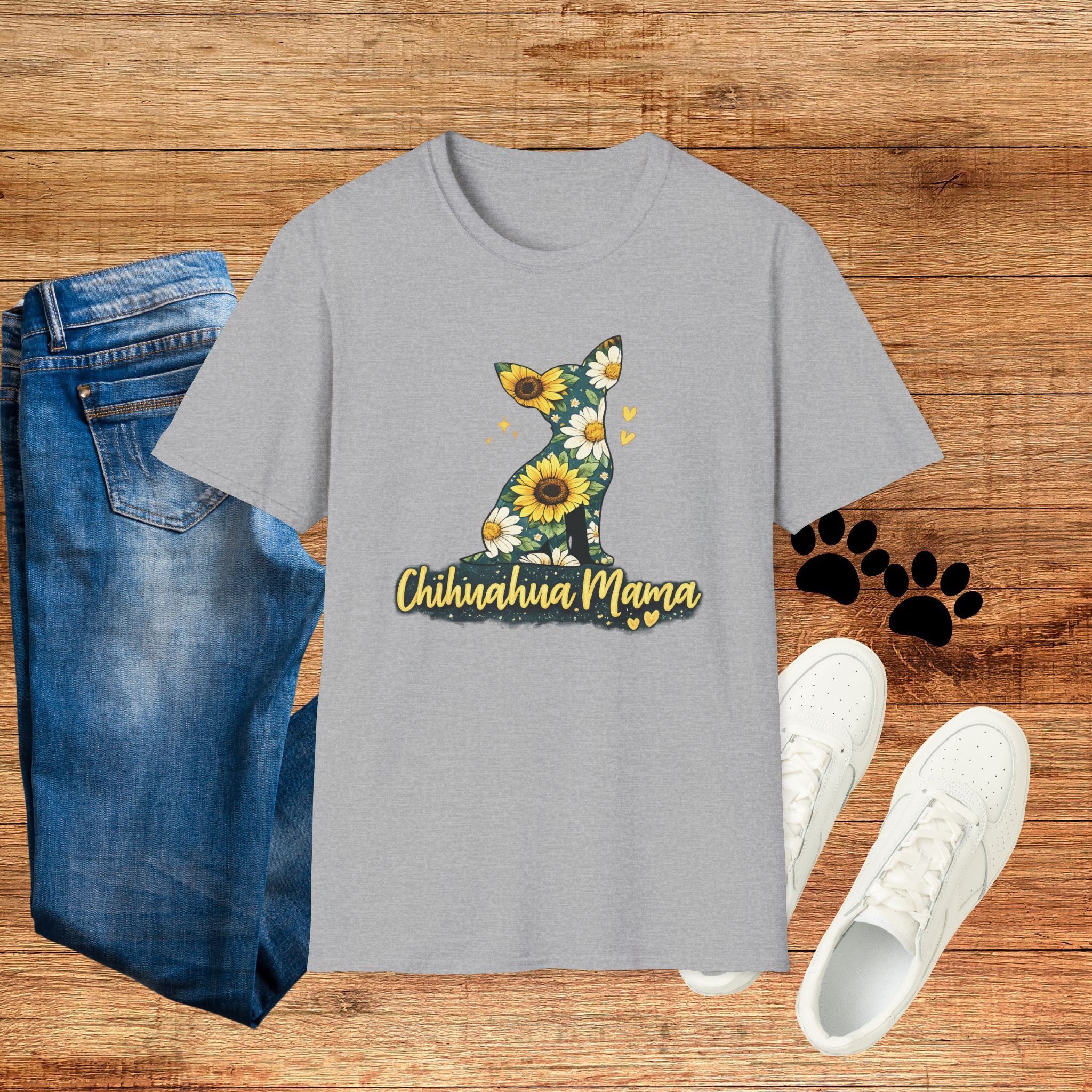 Sunflower Chihuahua Mama T-Shirt