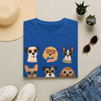 Cute Dog Faces T-Shirt — Grid of Cartoon Puppies Graphic Tee