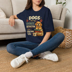 Dogs Are My Favorite Distraction T-Shirt – Cute Golden Retriever Paw Print Tee