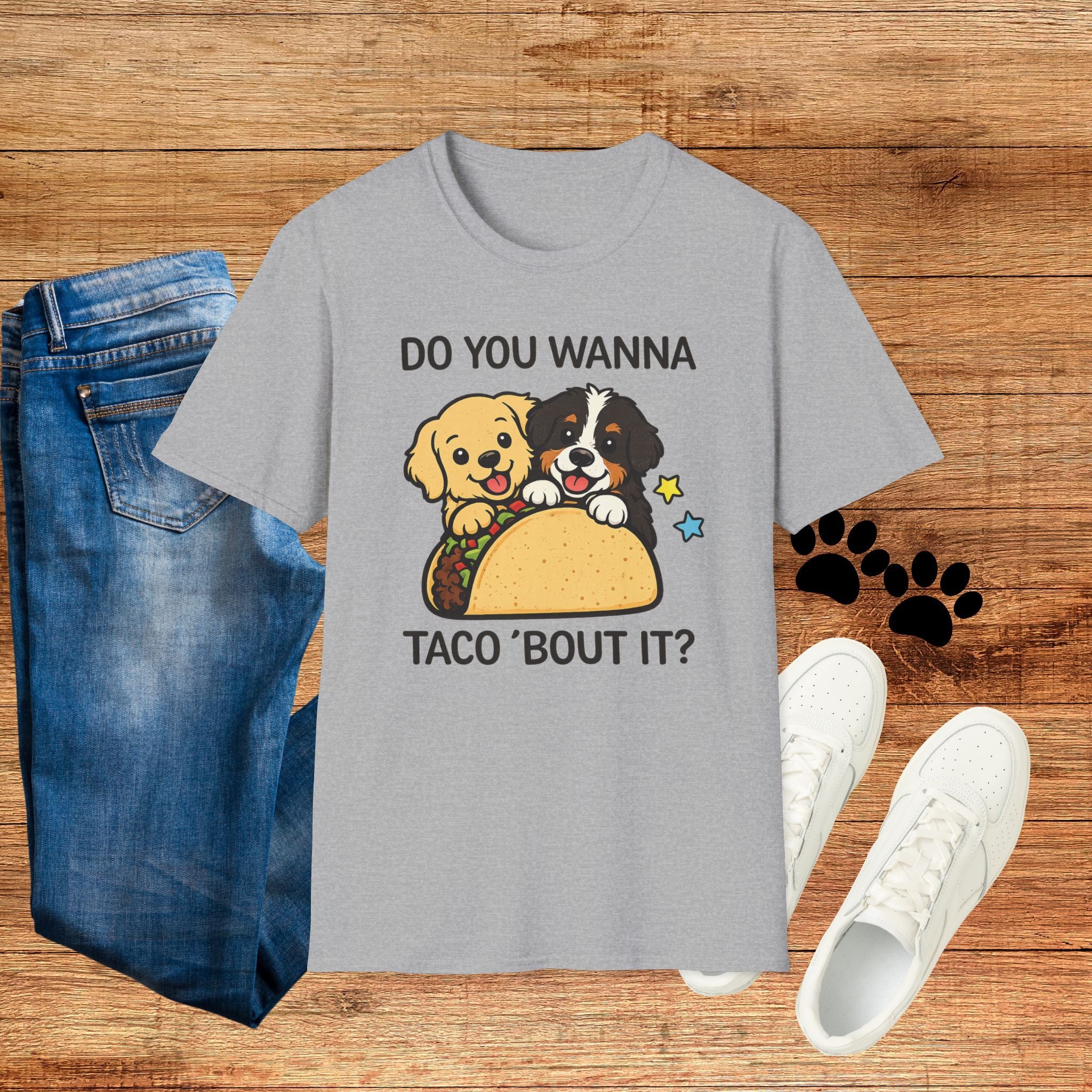 Do You Wanna Taco 'Bout It? Cute Puppy Taco Graphic Tee