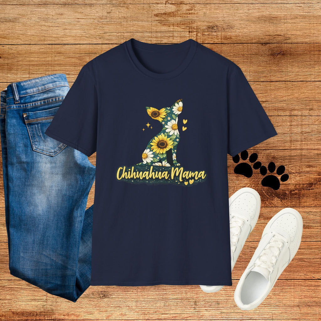 Sunflower Chihuahua Mama T-Shirt