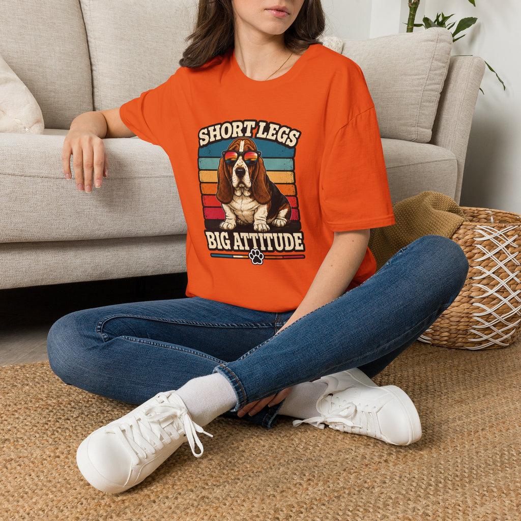 Basset Hound 'Shortlegs Big Attitude' T-Shirt
