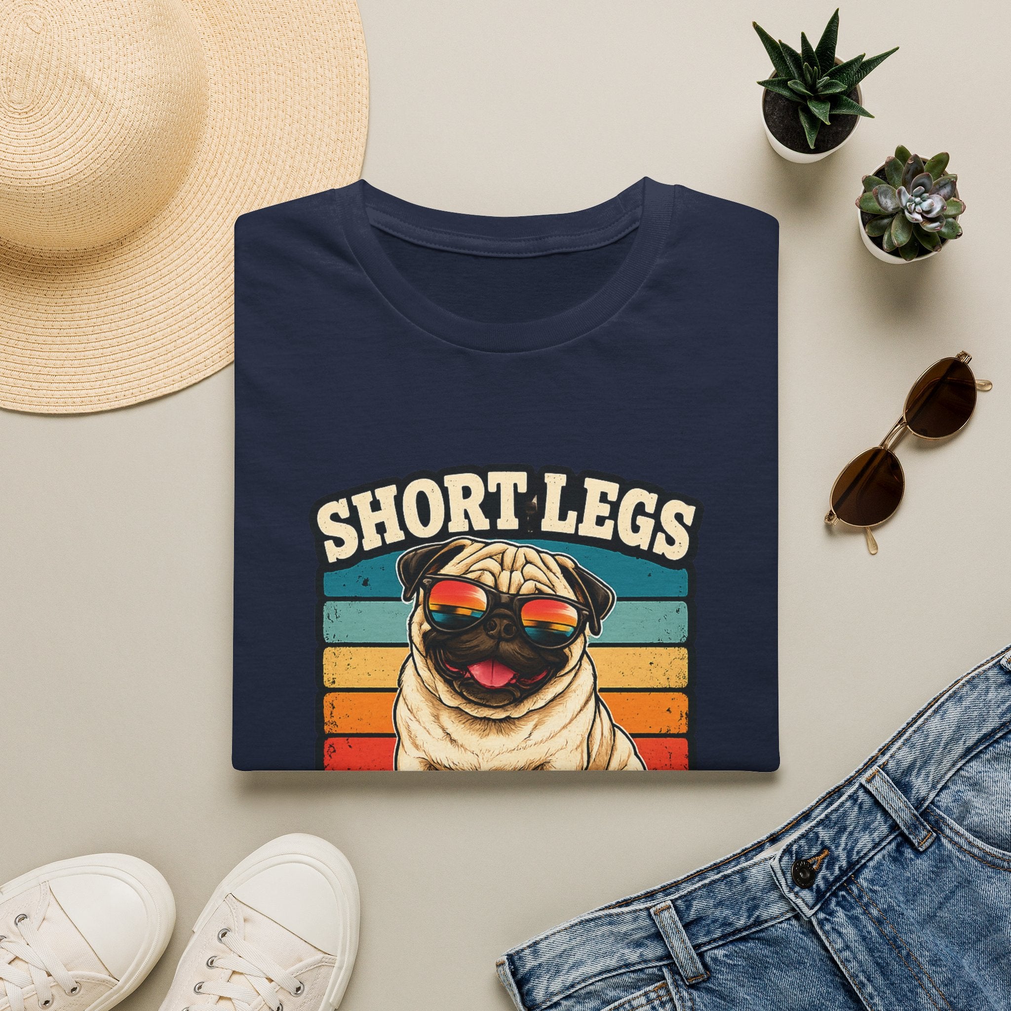 Pug T-Shirt — Short Legs, Big Attitude Retro Dog Tee