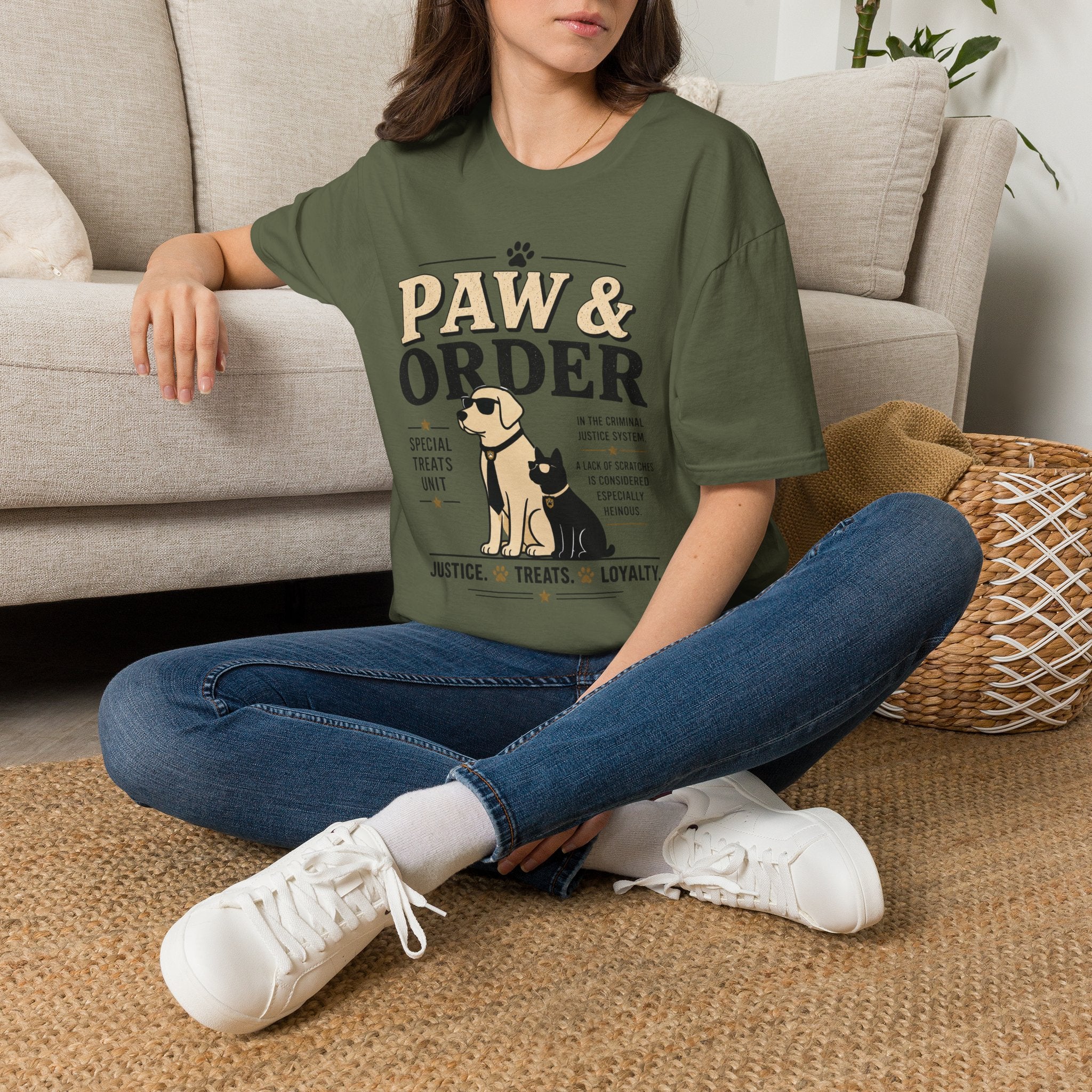 Paw & Order Dog T-Shirt — Funny Canine Pun Tee for Dog Lovers