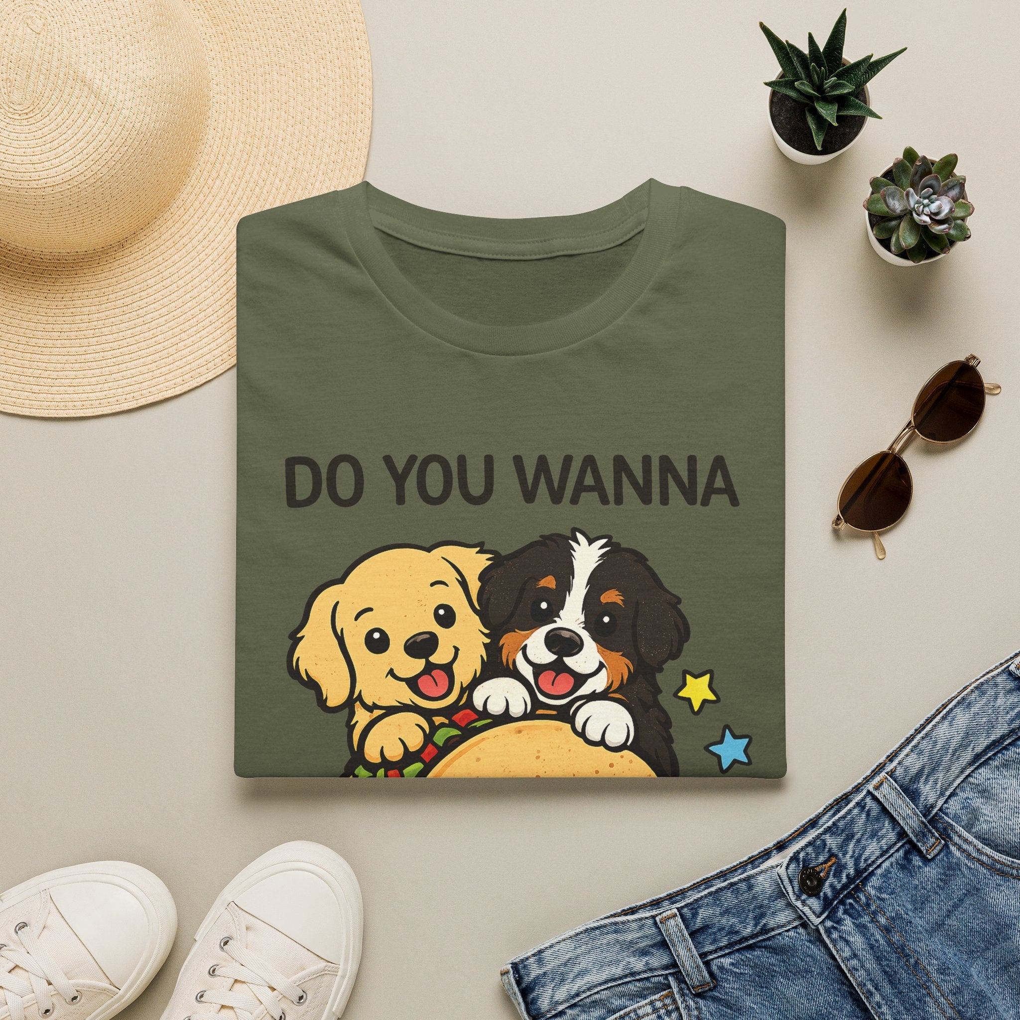 Do You Wanna Taco 'Bout It? Cute Puppy Taco Graphic Tee