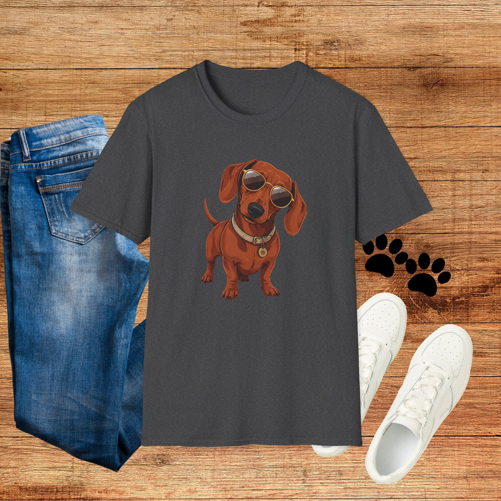 Dachshund Sunglasses T-Shirt — Cool Wiener Dog Graphic Tee