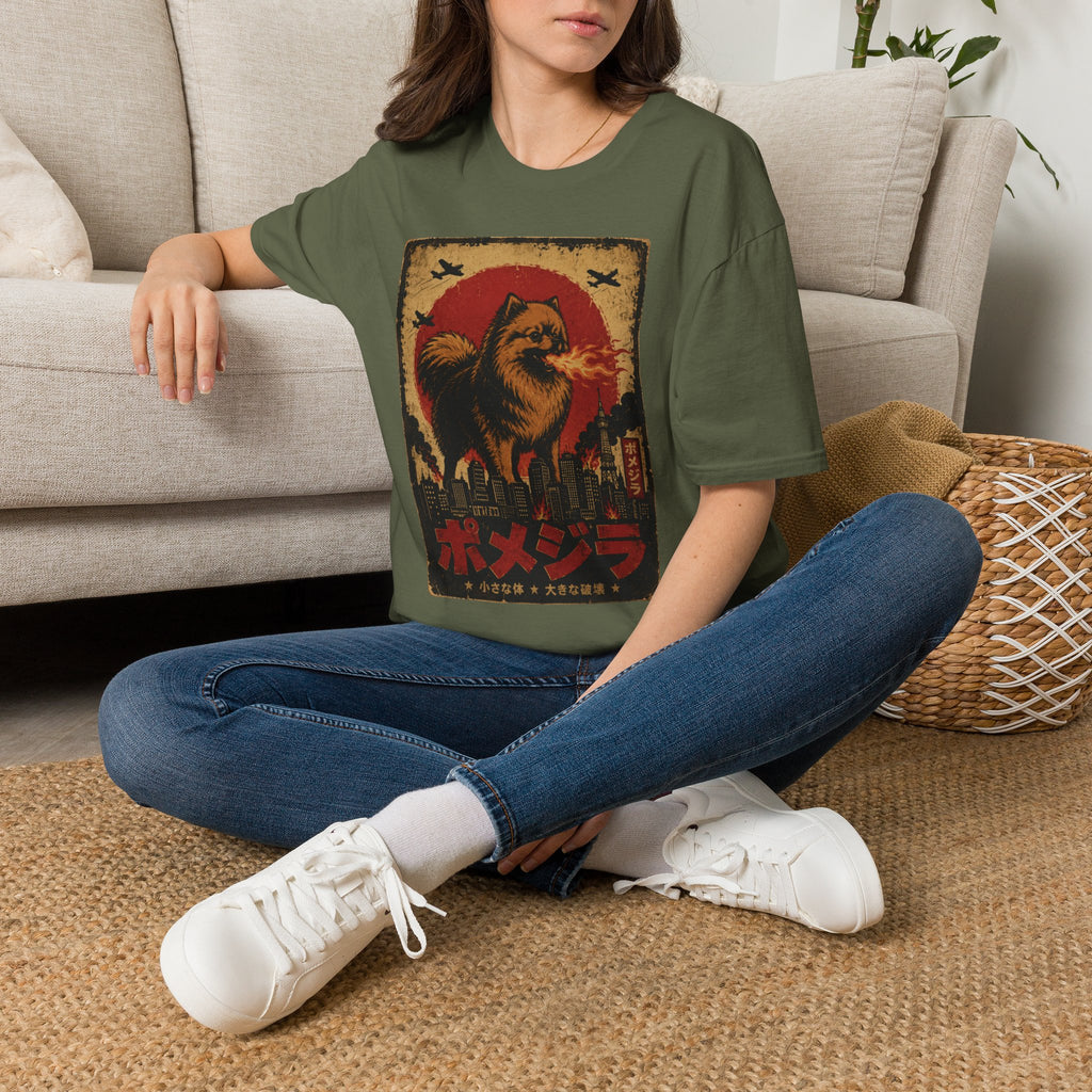 Godzilla-Style Pomeranian Poster Tee