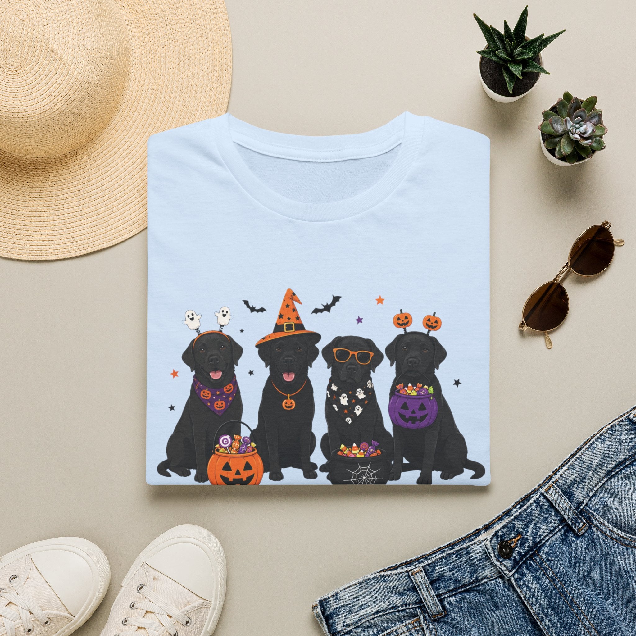 Halloween Black Labrador T-Shirt — Happy Howl-O-Ween Cute Dog Costume Tee