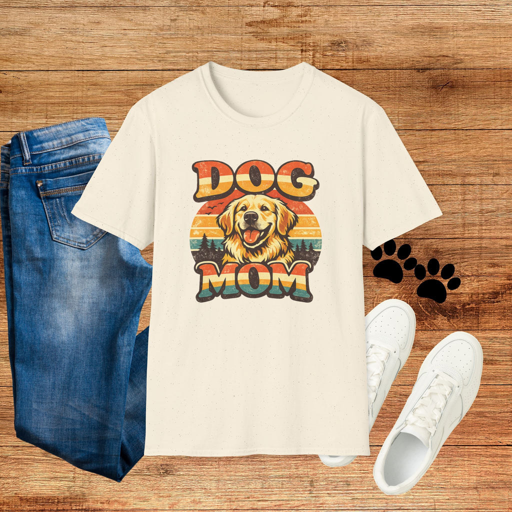 Dog Mom T-Shirt — Retro Golden Retriever Tee