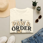 Paw & Order Dog T-Shirt — Funny Canine Pun Tee for Dog Lovers