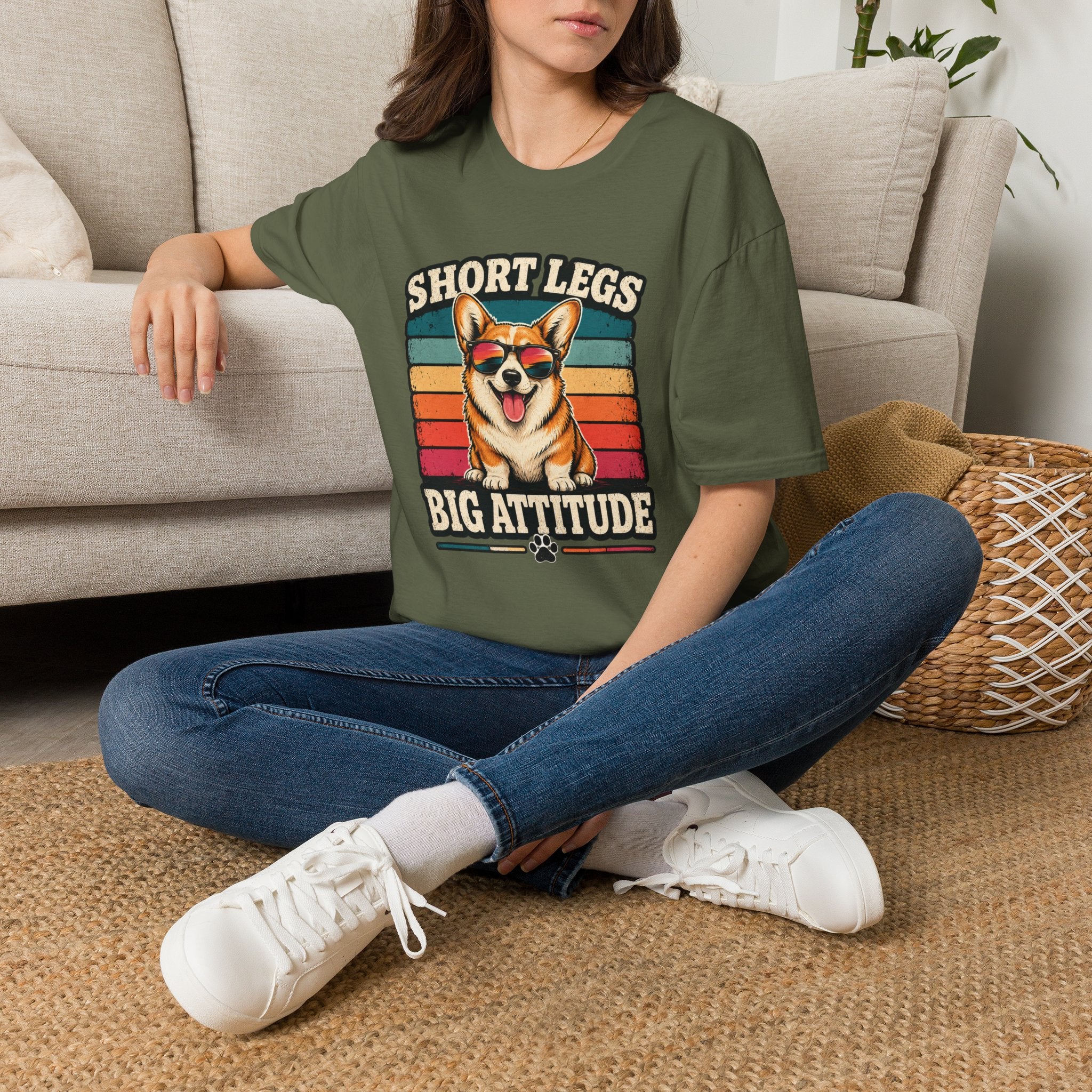 Corgi 'Short Legs, Big Attitude' T-Shirt