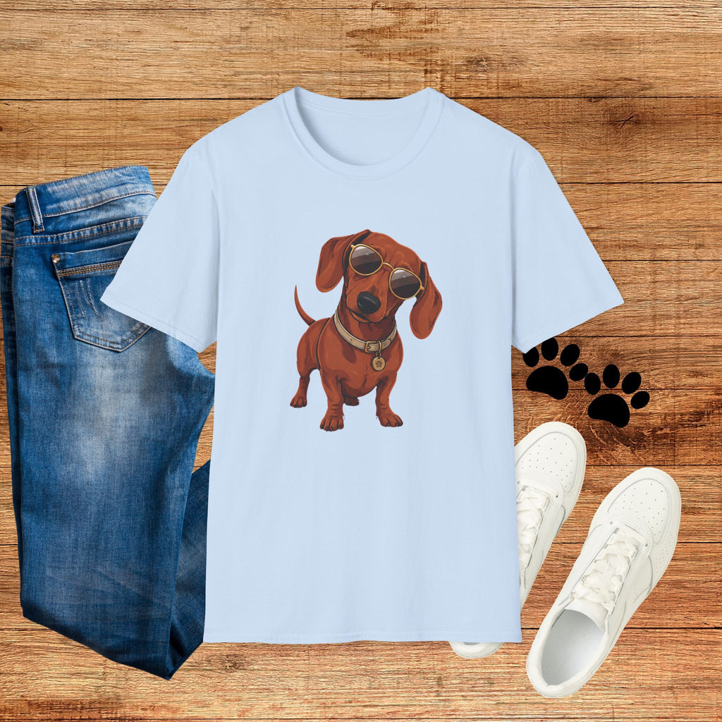 Dachshund Sunglasses T-Shirt — Cool Wiener Dog Graphic Tee