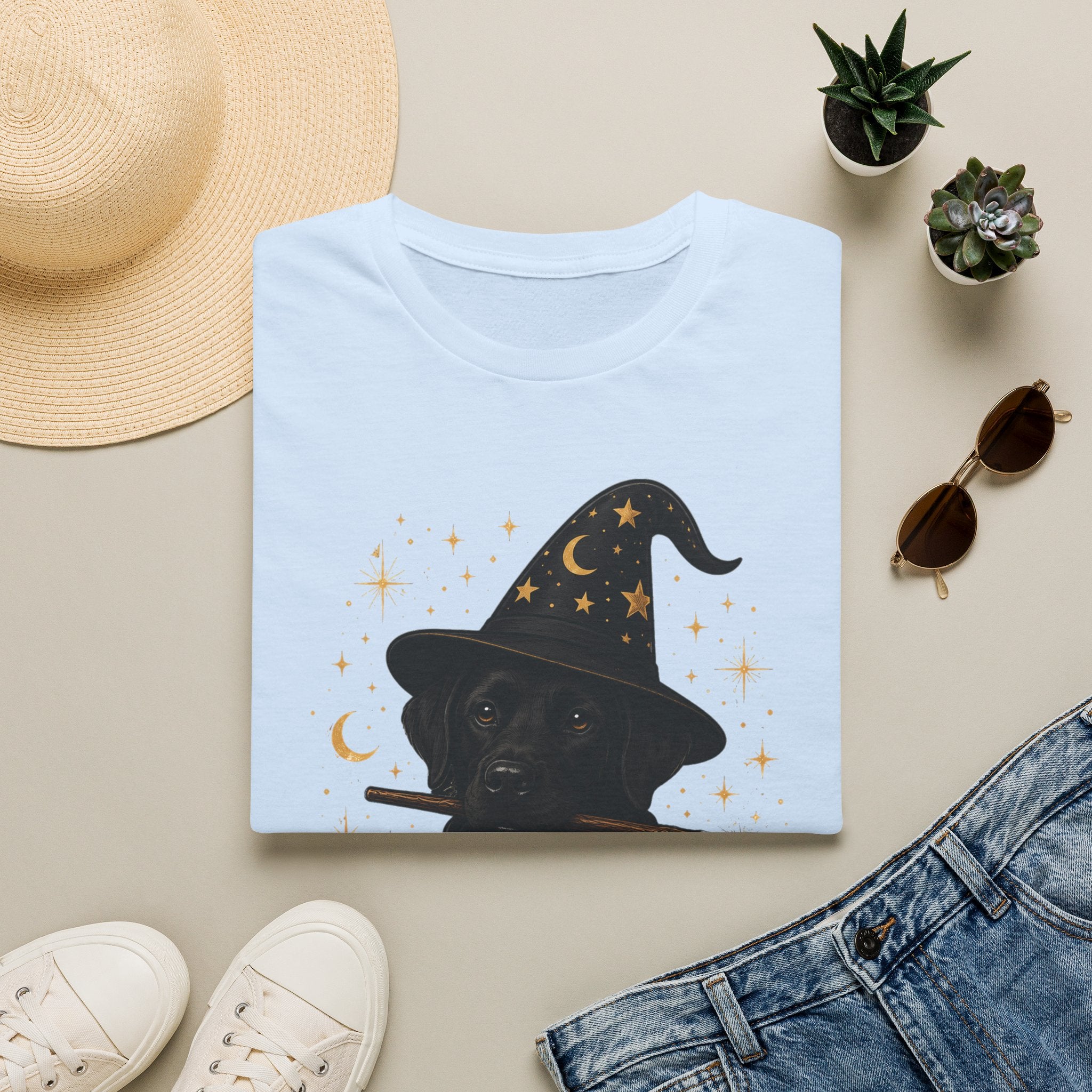 Labracadabra T-Shirt — Witch Hat Black Lab Halloween Tee