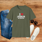 I  Love Jesus & Dogs T-Shirt – Christian Dog Lover Tee