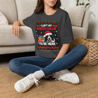 I Left My Border Collie to Be Here Christmas T-Shirt