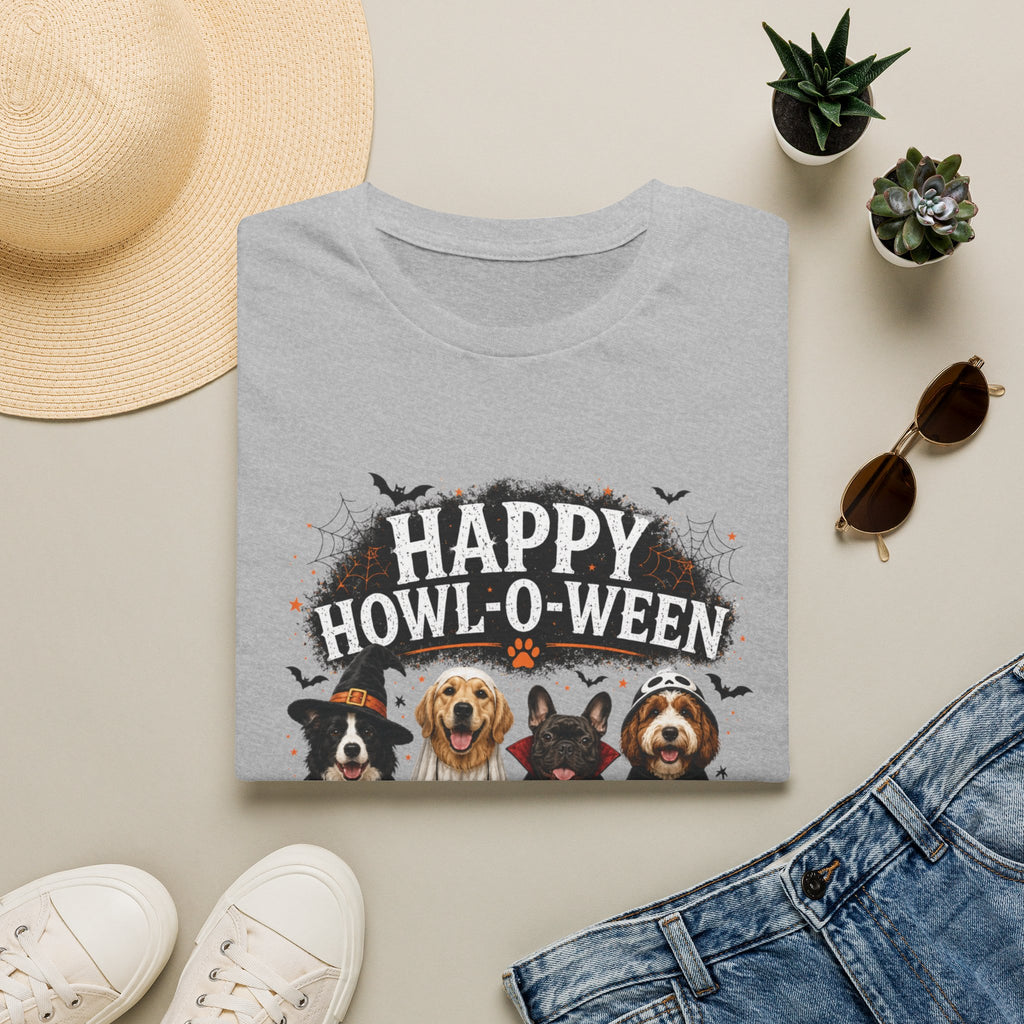 Happy Howl-O-Ween Dog T-Shirt — Halloween Puppy Costume Tee